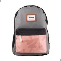 Mochila Em Poliester Wilson Cinza/rosa 65011000-bl