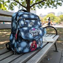 Mochila Emilly Vick Escolar De Costas Reforçada Cabe De Tudo Preta Emilly Vick juvenil