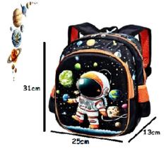 Mochila escola astronauta 3D para meninos em creche