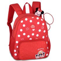 Mochila Escola Creche Passeio Infantil Pequena Tsum Tsum Disney Minnie Oficial Vermelha