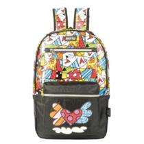 Mochila Escola Juvenil Costas Reforçada Colorido Com Coração