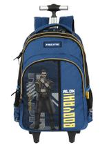 Mochila Escolar 2em1 Costas Rodas Free Fire MC49785