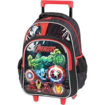 Mochila Escolar 3D Avengers Com Rodinhas Original Vingadores