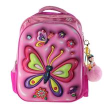 Mochila escolar 3D de costas infantil menina Borboleta