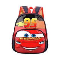 Mochila Escolar 3D Disney Cars Lightning McQueen Cartoon Estereoscópica Kawaii Mini Backpack