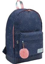 Mochila Escolar Académie Dots Tilibra 336718 Cor Azul