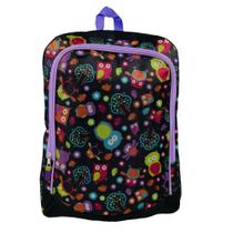 Mochila Escolar Aig Feminina Preta Corujinha