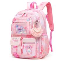 Mochila escolar Alrisg Lovely Girls 17 polegadas rosa