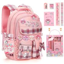 Mochila Escolar Anime Ensccant para Meninas - com Acessórios