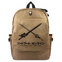 Mochila escolar Anime Swords Onlines para crianças de algodão-poliéster