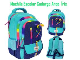 Mochila Escolar Arco-íris Cores Fashion 17630 Mochila Escolar Arco-íris Cores Fashion 17630