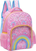 Mochila Escolar Arco Iris Infantil Grande Meninas De Costas MIF5334