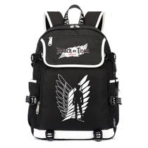 Mochila escolar Attack On Titan Anime para crianças de algodão-poliéster