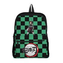 Mochila Escolar Avulsa com Bolso Estampa Anime Espadachim para Menina e Menino