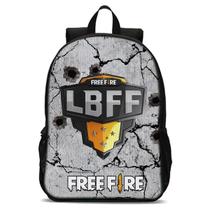 Mochila Escolar Avulsa Juvenil Game Fire Estampa Gamer Para Menino E Menina Fãs