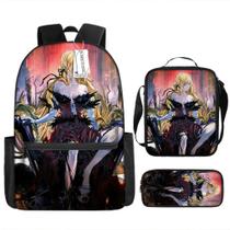 Mochila escolar Bakemonogataris Anime, conjunto de 3 peças