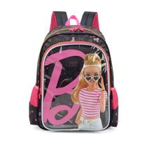 Mochila Escolar Barbie Preta Brilha No Escuro Luxcel