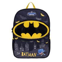 Mochila Escolar Batman Super Friends Brilha Escuro Mochila Escolar Batman Super Friends Brilha Escuro