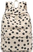 Mochila escolar Bluboon para meninas adolescentes com laptop de 14 polegadas bege