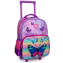 Mochila Escolar Borboleta Beauty Rodinhas Tam G Infantil