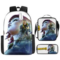 Mochila escolar Borderlands Anime, conjunto de 3 peças para crianças Mochila escolar Borderlands Anime, conjunto de 3 peças para crianças