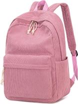 Mochila escolar BTOOP Corduroy para adolescentes, laptop de 17 polegadas, rosa