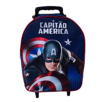 Mochila Escolar Capitão América Carrinho Menino Azul