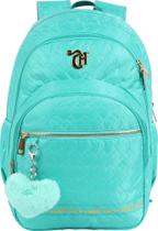 Mochila Escolar Capricho Love X Green Grande 4 Bolsos - Dmw