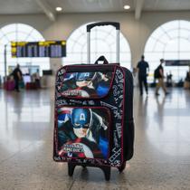 Mochila Escolar Carrinho Menina e Menino Personagens Grande Cor:Capitão América