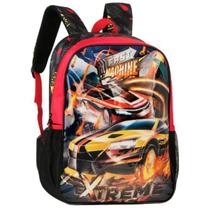 Mochila Escolar Carro Fast Machine Costa Alças Tam G Menino Mochila Escolar Carro Fast Machine Costa Alças Tam G Menino