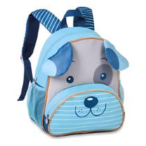Mochila Escolar Clio Pets Azul Poliéster Cp24502d Desenho do tecido Cachorro