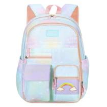 Mochila Escolar Colorida Bolsa De Costas Meninas Colorida Tie Dye Porta Notebook Feminina - M3M