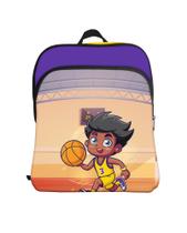 MOCHILA ESCOLAR COM BOLSO Basquete