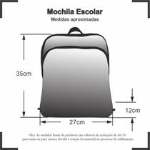 Mochila escolar com bolso veiculos