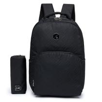 Mochila Escolar Com Estojo Hang Loose Reforçada Grande