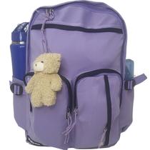 Mochila Escolar Com Pelúcia Lavanda 2037 Mochila Escolar Com Pelúcia Lavanda 2037