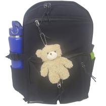 Mochila Escolar Com Pelúcia Preto 2037 Mochila Escolar Com Pelúcia Preto 2037