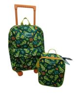 Mochila Escolar com Rodinha e Lancheira Jacaré Puket Mochila Escolar com Rodinha e Lancheira Jacaré Puket