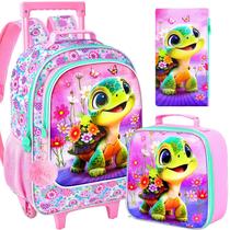 Mochila Escolar com Rodinhas AGSDON Turtle 3 Peças para Crianças Mochila Escolar com Rodinhas AGSDON Turtle 3 Peças para Crianças