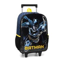 Mochila escolar com rodinhas Batman amarelo Luxcell