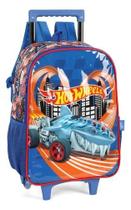 Mochila Escolar Com Rodinhas Hot Wheels Original Luxcel