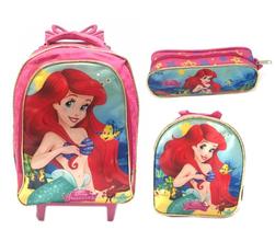 Mochila Escolar Completa Menina Princesa Ariel