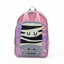 Mochila escolar costa creche maternal infantil animais bichinhos pet zoo leaozinho hipopotamo zebra