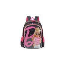 Mochila Escolar Costas Barbie Led Preto/Rosa Luxcel