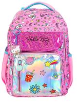 Mochila Escolar Costas Hello Kitty Patches 15412 Original Mochila Escolar Costas Hello Kitty Patches 15412 Original
