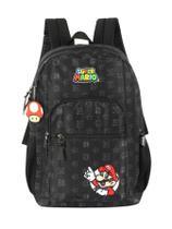 Mochila Escolar Costas Juvenil Super Mario Ms47570 - Preto