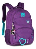 Mochila Escolar Costas Rebecca Bonbon Juvenil Clio Style Cor:Roxo
