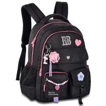 Mochila Escolar Costas Rebecca Bonbon Patch Miçangas Menina Adolescente Volta Às Aulas Estilosa Espaçosa Feminina