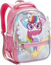 Mochila Escolar Creche Passeio Infantil Menina Unicórnio 3D Holográfica Mochila Escolar Creche Passeio Infantil Menina Unicórnio 3D Holográfica