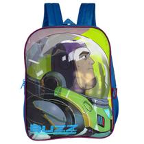Mochila Escolar De Alças Buzz Lightyear Toy Story Azul